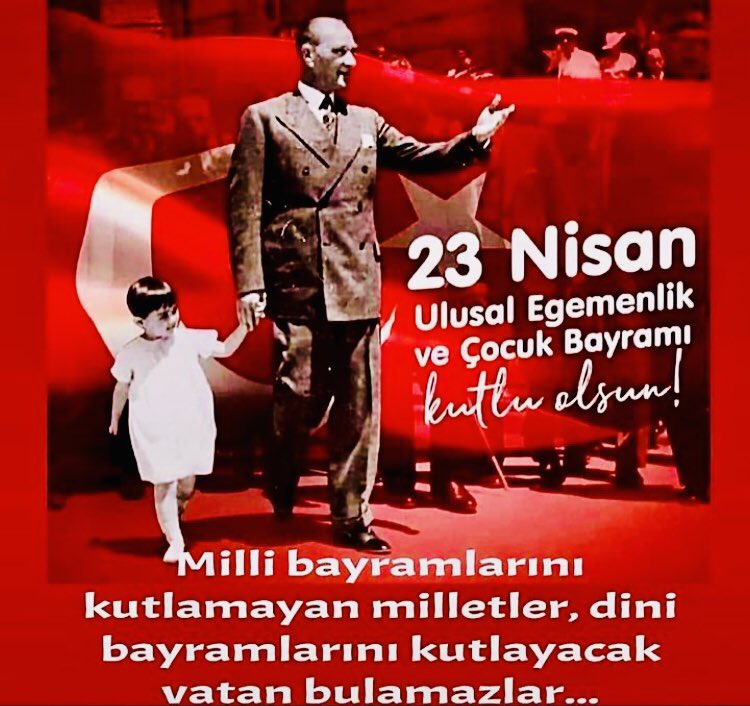 ⚡️Allah kimseyi; ATATÜRK’ün kurduğu Türkiye Cumhuriyetinde yaşayıp, tüm nimetlerinden yararlanıp, ona dil uzatacak kadar şerefsiz yapmasın..!⚡️ #23NisanKutluOlsın #23NisanEğemenlikVeÇocukBayramı #YaşasınGaziMustafaKemalAtatürk🇹🇷