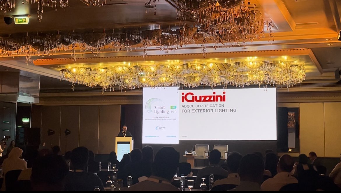 Live from the 2nd Smart LightingTech UAE Summit with Technical Director, Sergio Padula, discussing ADQCC requirements for Exterior Lighting  <a href="/iGuzzini/">iGuzzini</a> #SmartLighting #SmartLightingTech #LightThatMoves