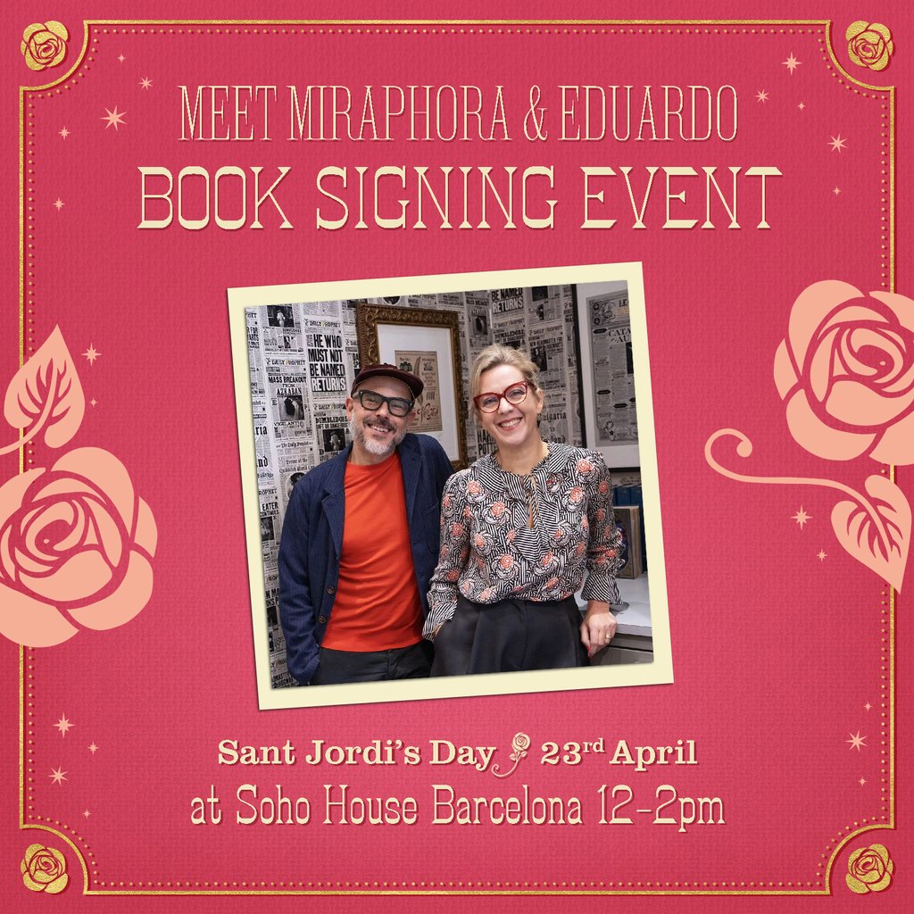 Today's the day! 🇪🇸✍️✨ When better to be in gorgeous Barcelona than on Sant Jordi’s day?! We're getting ready to meet everyone at Soho House for our book signing event. Will we see you there later?