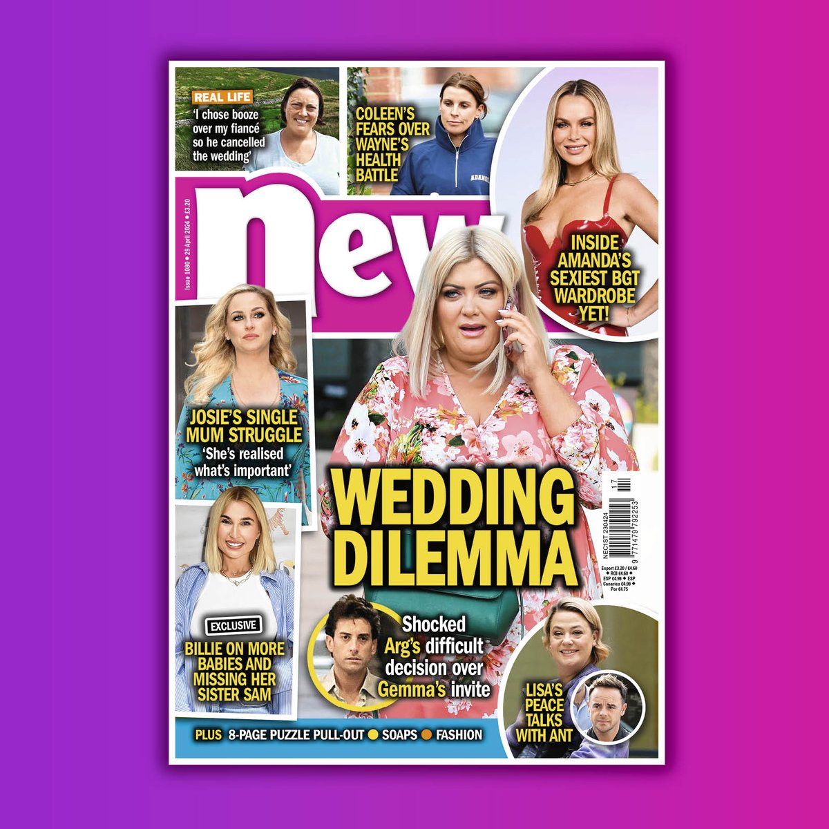 💫NEW ISSUE ALERT!💫 In this week’s magazine we’ve got Gemma Collins’ wedding dilemma plus an exclusive with Billie Shepherd on more babies missing her sister Sam. Out now.