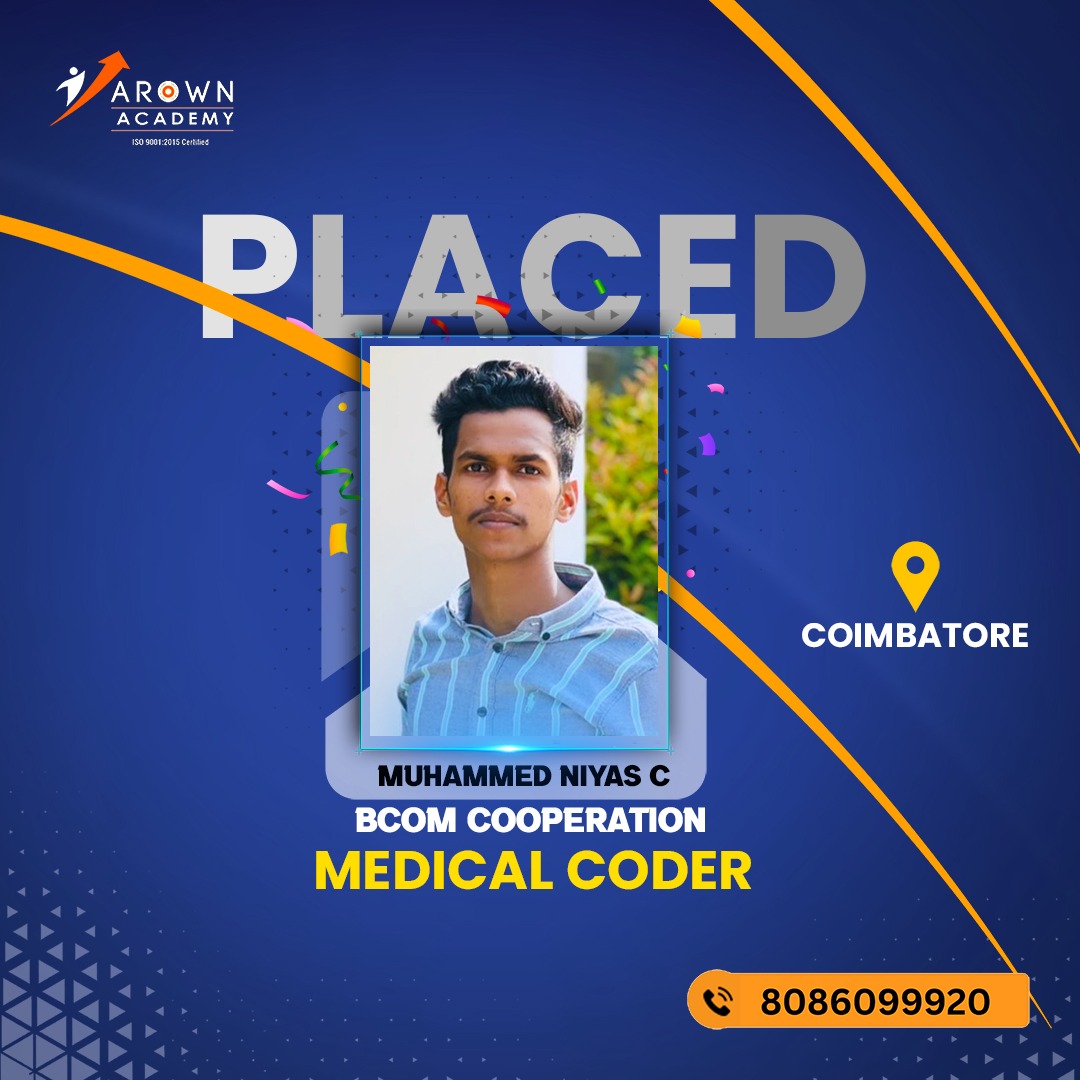 Congratulations for your new job as Medical Coder Congratulations for your new job as Medical Coder 📷📷📷📷
#arownacdemy #arownmedicalcodingacademy
#placement #medicalcoding #medicalcodingandbilling #southindiasno1alliedhealthscienceinstitute