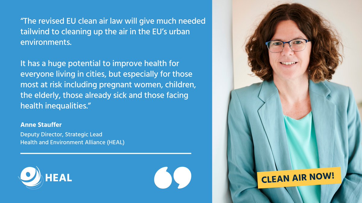 🇪🇺 Tomorrow, the EU Parliament will vote on the trilogue deal on the #AirQuality directive revision (#AAQD). 🚨 This is a key moment to show commitment to tackle #AirPollution that affects millions across Europe each day. 👉 ow.ly/qMpx50RlSMe #CleanAir4Cities