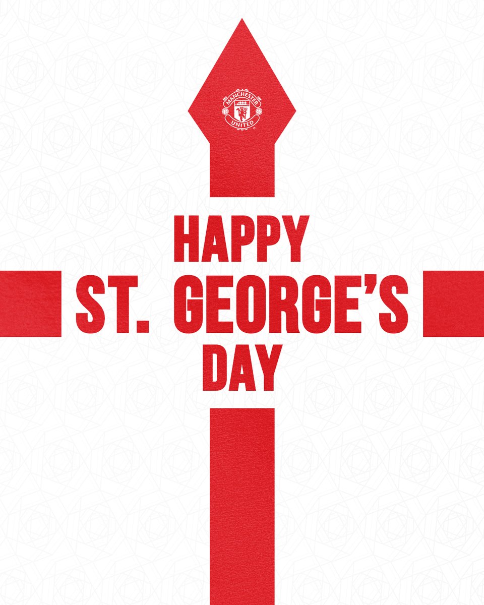 Happy St. George's Day 🙌🏴󠁧󠁢󠁥󠁮󠁧󠁿 #MUFC