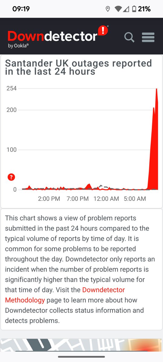 @santanderukhelp @kelly2898248524 But your service status page shows that there's no issue. Down detector site clearly shows there is an issue. It suggests to me that maybe no-one at Santander up the line is actually aware?