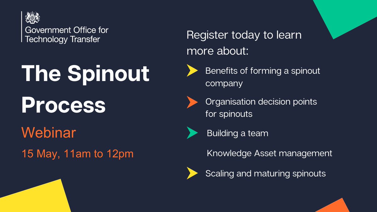 Do you know how to spinout your Knowledge Asset from the public sector? 💡

Register today for our webinar on the spinout process hosted by <a href="/oxentia/">Oxentia</a> 👉 ow.ly/IKbG50RlUPi