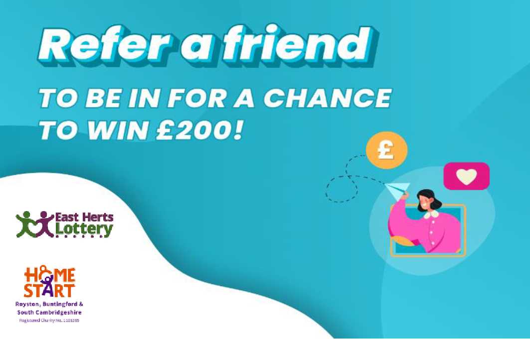 Win amazing prizes and support families. Sign up for the @EastHertsLotto before 27th April. Just £1/week, win £25,000. Every Saturday night. Join now: easthertslottery.co.uk/support/home-s… #WinBig #SupportLocal #CharityLottery