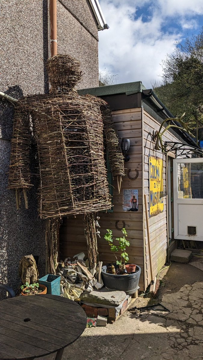 MorbitoriumUK's tweet photo. Dave has worked so hard on building this beauty.  It will now be a permanent fixture at the Morbitorium... #wickerman https://t.co/Dt8n6adlQr