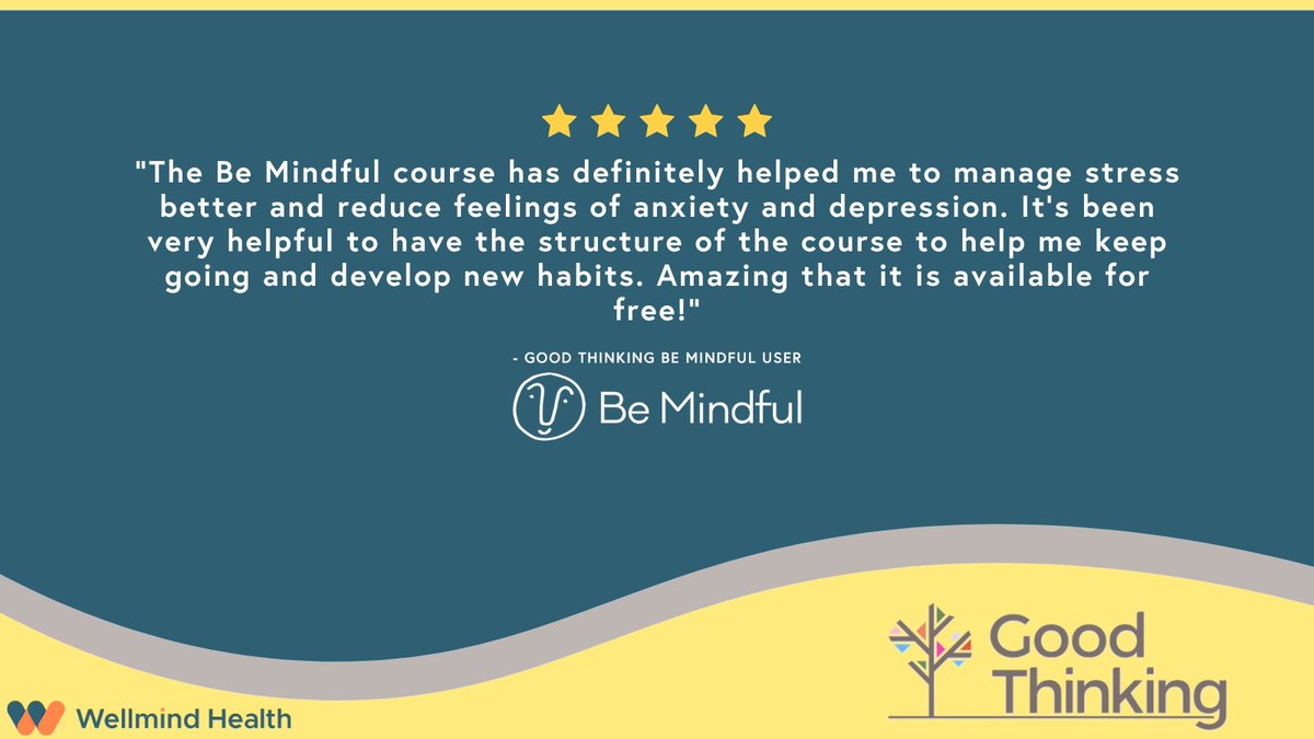 Wellmind Health (@wellmindhealth) on Twitter photo 🎉 Celebrating 7 years working with <a href="/GoodThinkingUK/">Good Thinking</a>’s free #NHS approved #digital mental #wellbeing service for #London. Over 7k people have used <a href="/bemindfulonline/">Be Mindful online</a> via Good Thinking, we look forward to helping many more.
👉🏽 tinyurl.com/48jbshcy
#mentalhealth #mindfulness #MCBT 🎉 Celebrating 7 years working with <a href="/GoodThinkingUK/">Good Thinking</a>’s free #NHS approved #digital mental #wellbeing service for #London. Over 7k people have used <a href="/bemindfulonline/">Be Mindful online</a> via Good Thinking, we look forward to helping many more.
👉🏽 tinyurl.com/48jbshcy
#mentalhealth #mindfulness #MCBT