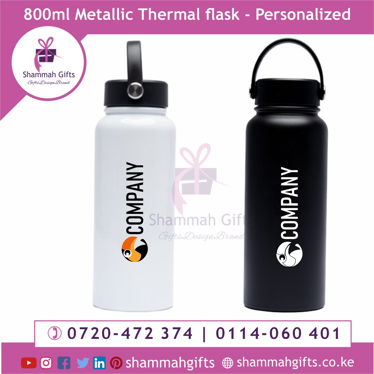 800ml Metallic Thermal Flask - Personalized
0720 47 23 74 | 011 40 60 40 1
shammahgifts.co.ke
#Shammah_GiftsLTD #GiftShop_in_Nairobi #Birthday_Gifts #corporate_gifts #Personalized_Gifts #Trophies #Awards #OnlineGiftShop #GiftShopNearMe #800mlflask #thermalflaskpersonalized