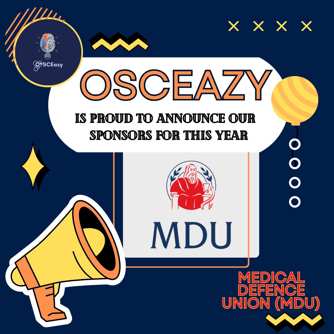 OSCEazyOfficial's tweet image. We’re proud to announce our wonderful Exclusive Medico-Legal sponsor The MDU 

#mdu #exclusivesponsorship #medicalindemnity #medicalstudent