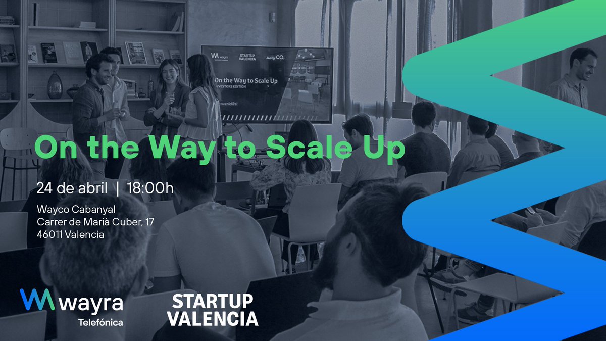 🚨 ¡Atención! Mañana celebraremos junto a @Startup_VLC una nueva edición de #OnTheWayToScaleUp, donde hablaremos de cómo ayudamos a nuestras #WayraStartups a escalar, y a otras corporates a atraer innovación. ¿Te lo vas a perder? ¡Reserva tu entrada!👇 🔗 eventbrite.es/e/on-the-way-t…