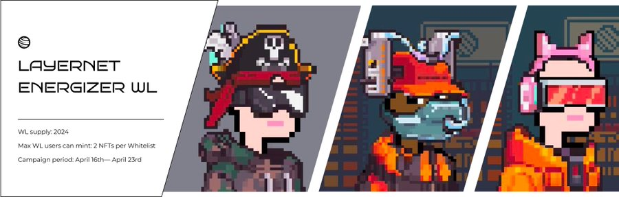 #Giveaways  Layernet Energizer NFT WL

👉5 suất WL NFT của layernet dành cho 5 ae may mắn nhất thực hiện các task đơn giản sau:

1⃣ Follow <a href="/dinhthang97/">dinhthang97</a> &amp; <a href="/layernet_ai/">LayerNet</a> 

2⃣ Like, Retweet, Tag 3 người bạn

3⃣ Cmt ví Sol

⏳Thời gian đến 17h ngày 24/4

👉Kết quả sẽ