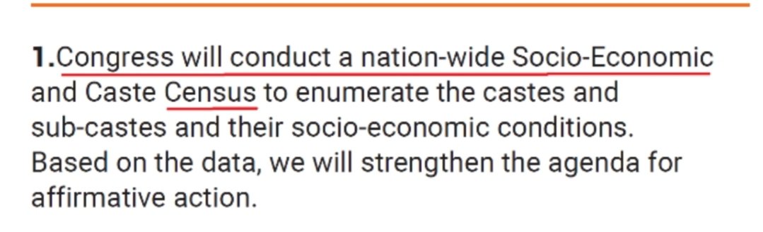 As shown in the attached photo Cong manifesto promises a socio-economic census to strengthen the agenda for affirmative action. These lines read with Rahul Gandhi's April 7 speech imply when (if) Cong rules it will consider wealth redistribution. But this 'CURE' IS WORSE THAN THE