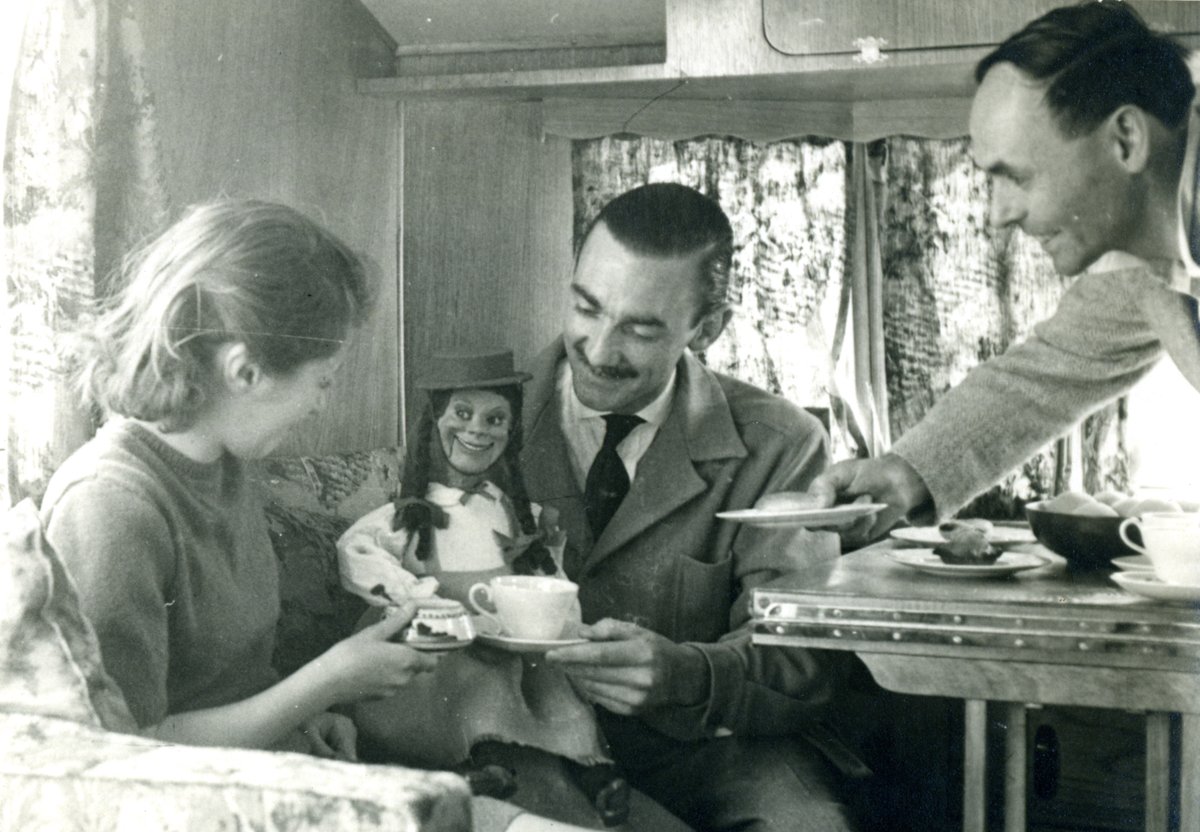 You asked for #SomethingScary and we delivered!  

Would you join this tea party with a puppet in a caravan? 😱
Courtesy of @candmclub member Ralph Lee. #Archive30