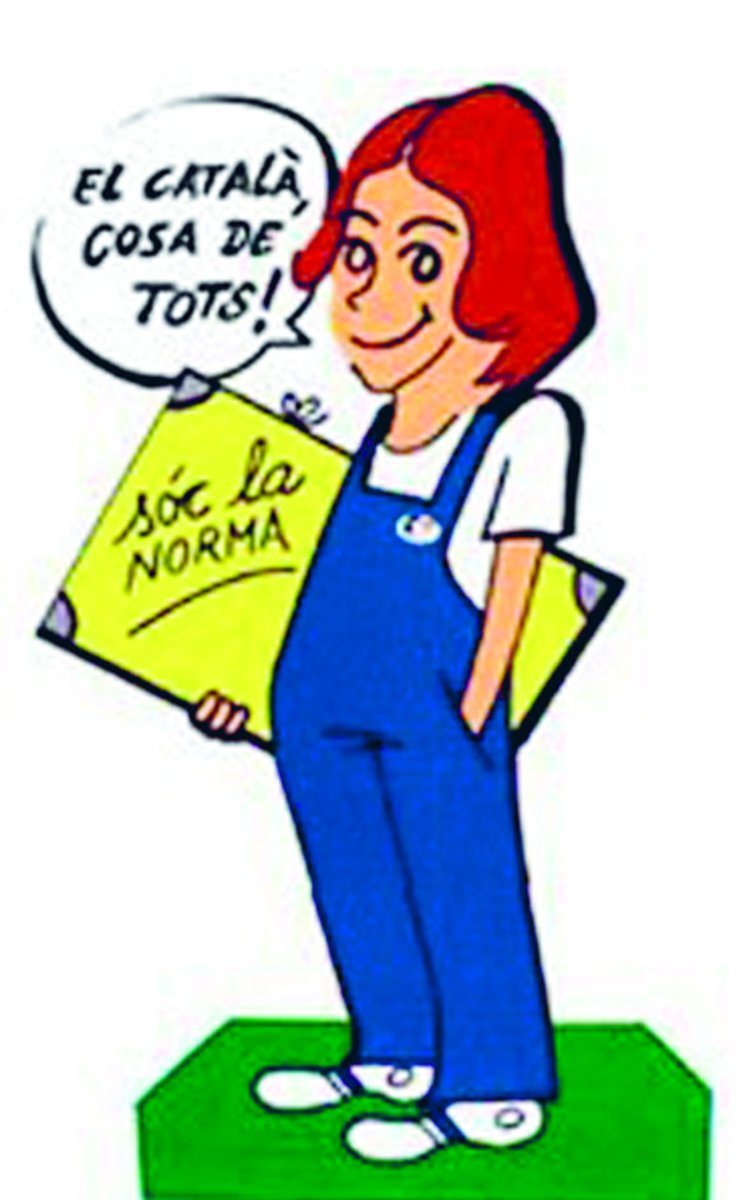 La Norma, granota blava i rialla de complicitat, creada per Lluís Juste, va aparèixer el dia de Sant Jordi de 1982. 
42 anys després. la Norma continua plenament vigent, no l'oblidem, ni a ella ni el seu inequívoc i irrenunciable missatge.