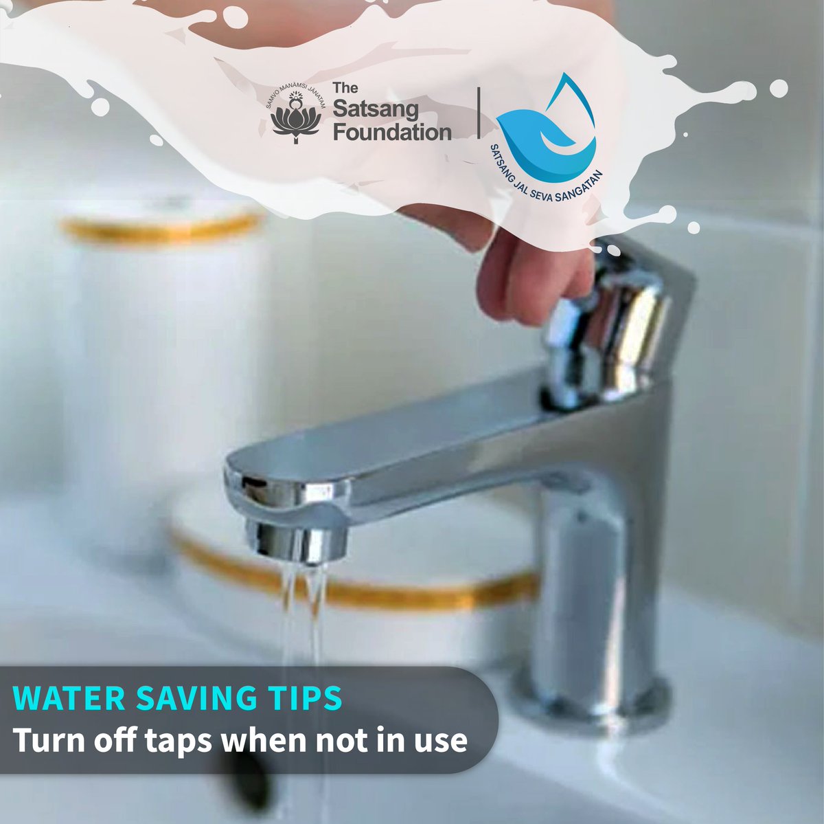 SatsangTweets's tweet image. To #SaveWater &amp;amp; ensure a #watersecure future turn off taps not in use, wash cars using a bucket instead of a water pipe, fix leaks promptly. To join our initiatives, email connect@satsang-foundation.org.

#WaterWarriors #JalSeva #WaterSecurity #WorldWaterDay #SustainableLiving