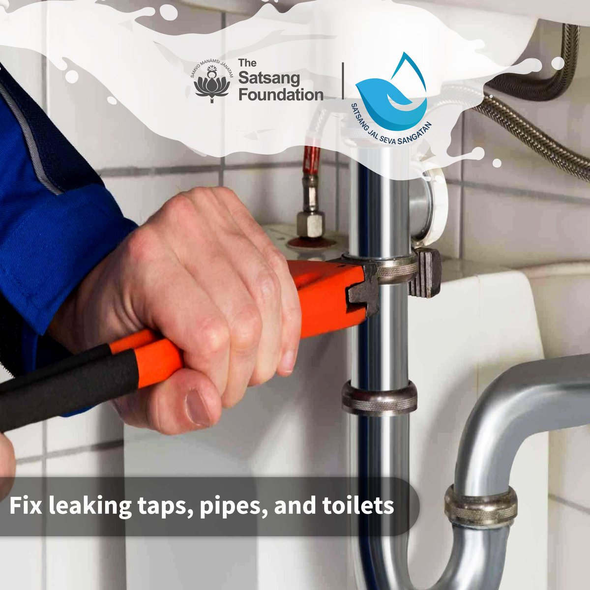 SatsangTweets's tweet image. To #SaveWater &amp;amp; ensure a #watersecure future turn off taps not in use, wash cars using a bucket instead of a water pipe, fix leaks promptly. To join our initiatives, email connect@satsang-foundation.org.

#WaterWarriors #JalSeva #WaterSecurity #WorldWaterDay #SustainableLiving