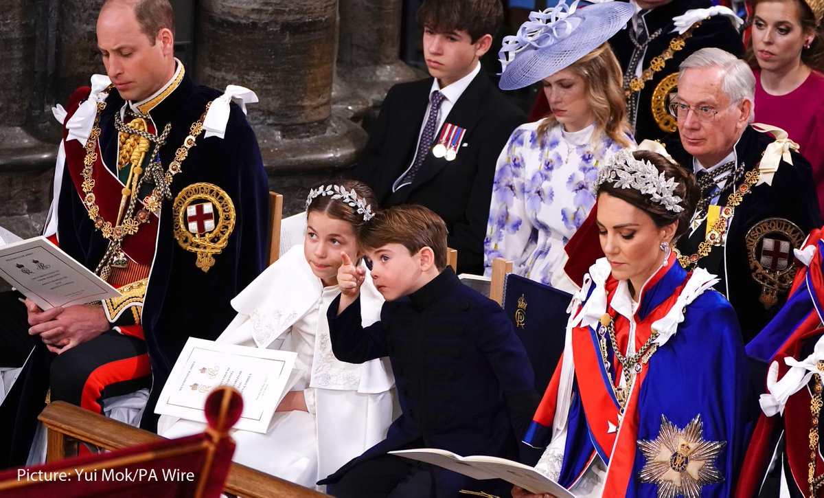 wabbey's tweet photo. Wishing Prince Louis a very happy 6th birthday today!

His Royal Highness is pictured here at the coronation of Their Majesties The King and Queen in the Abbey last year. https://t.co/7VyFij01hW