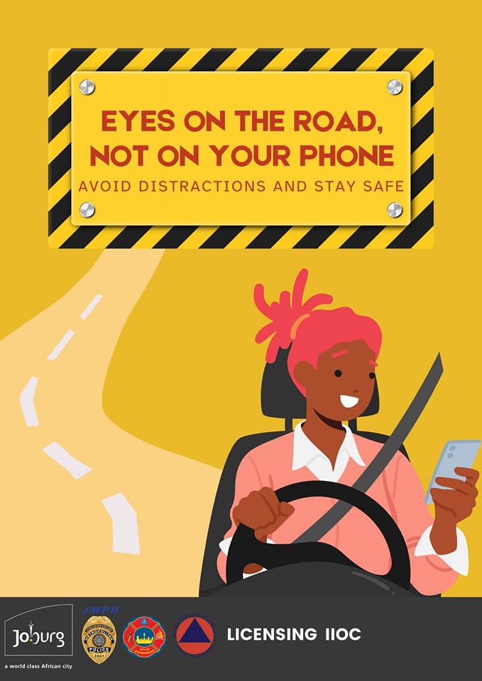 Using a mobile phone while driving impairs your driving performance through distraction and increases the risk of crashing by at least four times. 

#JoburgUpdates #JoburgServices #SaferJoburg #JoburgRoadSafety