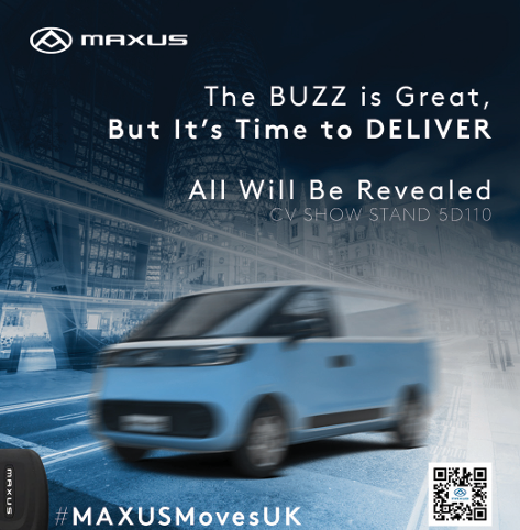 Don't Miss The Revolutionary Reveal: #MAXUS is Electrifying the #CVShow! 

ATTENTION:👇 - The Countdown is on!
At 11am this morning - two new exciting #MAXUS vehicles will be unveiled to the market!

Visit Stand 5D110 at the #NEC #Birmingham

#MylbrookMaxus #Countdown #NewLaunch