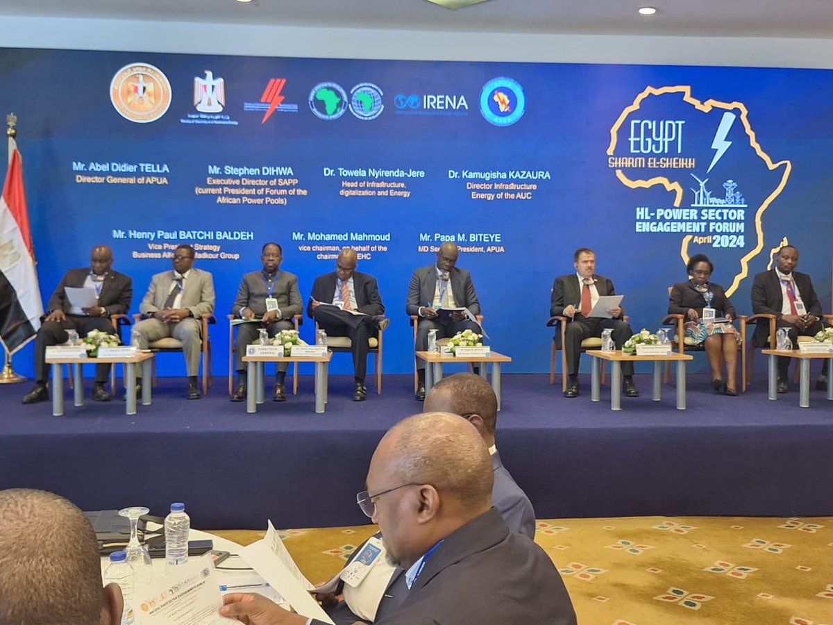 The high-level power sector engagement forum is ongoing in Sharm–El–Sheikh, Egypt. Joshua Karamagi, @UETCL_CEO & Chairperson of the @EAPowerPool Steering Committee presented Uganda’s transmission network growth & UETCL’s Grid development plans to boost regional interconnections.