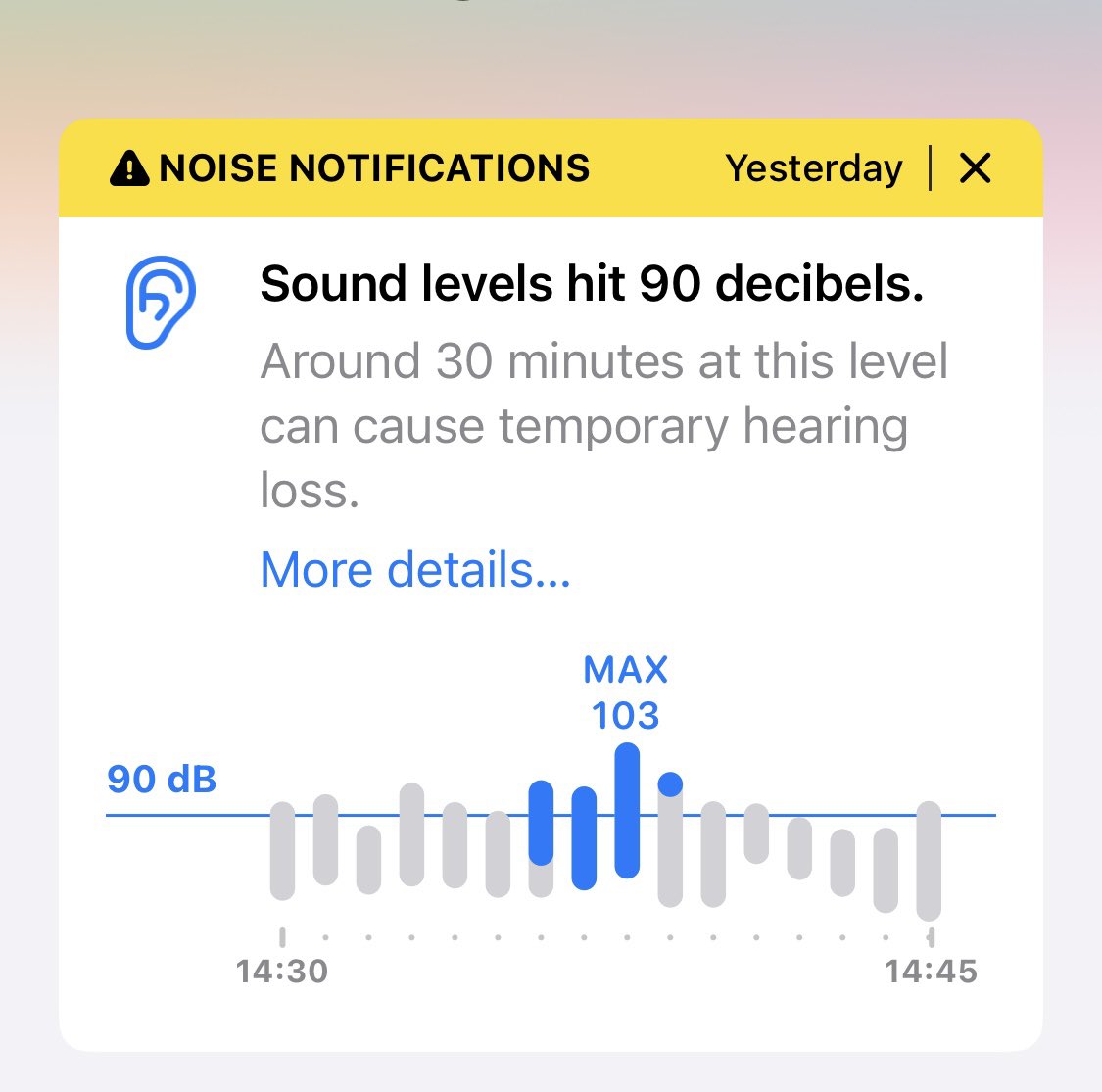 MajorRunning's tweet image. My Apple Watch notifying me that the @LondonMarathon crowds were dangerously loud yesterday and may cause temporary hearing loss. 📢👂🏻🙉 

#LondonMarathon #WeRunTogther