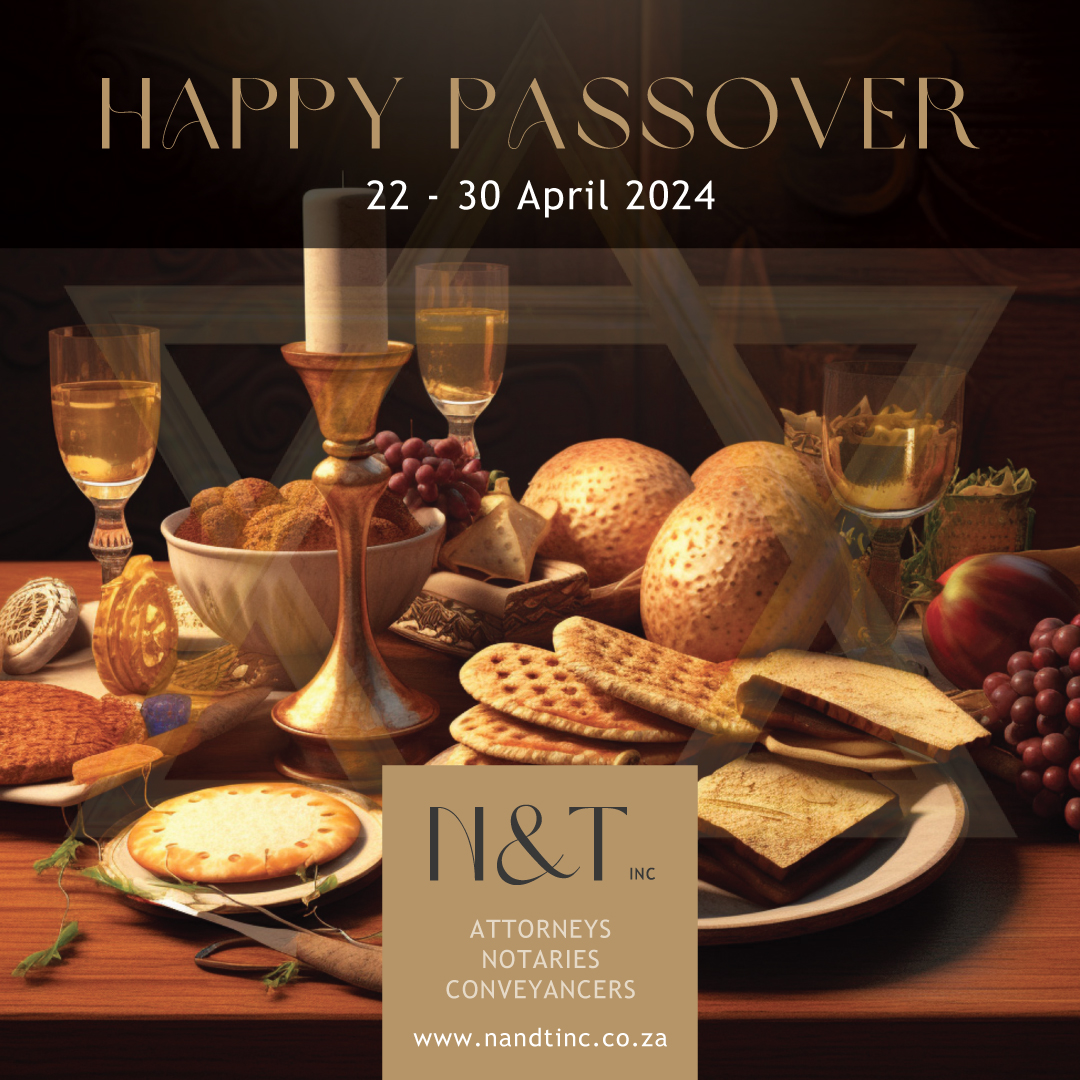 To all our clients celebrating, Happy Passover ✡️
#nandtinctribe #nandtinc #fortheloveofproperty
 #realestateagentacademy
#realestateeducation #propertytransactions #conveyancing #realestate 
#lawandrealestate #elevateyourcareer #unlockyourpotential #propertylawspecialists