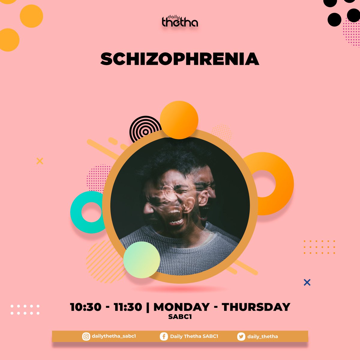 Schizophrenia is a serious mental illness that affects how a person thinks, feels, and behaves.
People diagnosed with this mental condition may seem to have lost touch with reality.

Join the conversation live on Daily Thetha from 10h30 on SABC1.
#SABCEducation #DailyThetha