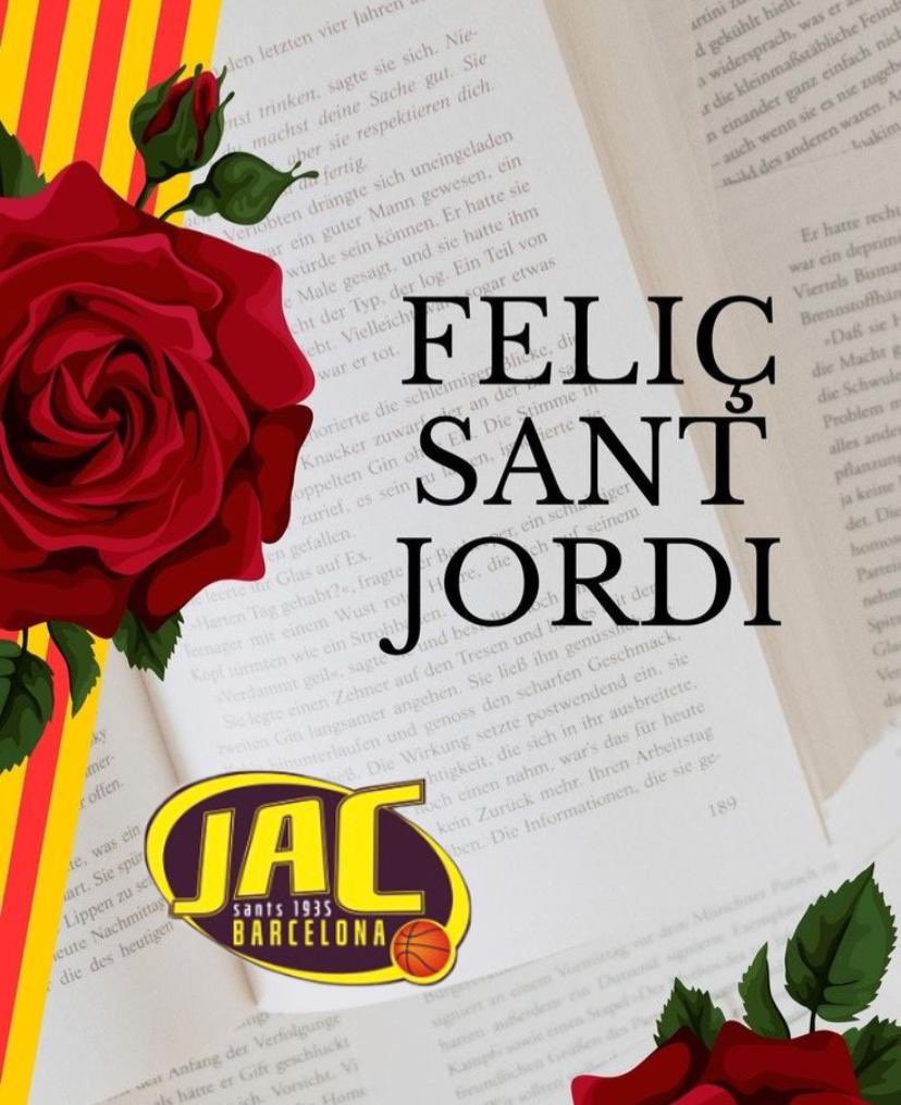 Des del JAC Sants Barcelona us desitgem un feliç Sant Jordi!! 🌹