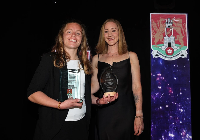 ICYMI: This weekend @NTFCWomen's captain Zoe Boote & @ntfc defender Sam Sherring were named the @PFA Community Champions🏆 Thank you to both players for their outstanding commitment to our community projects this season, you have impacted so many lives across Northamptonshire🙌