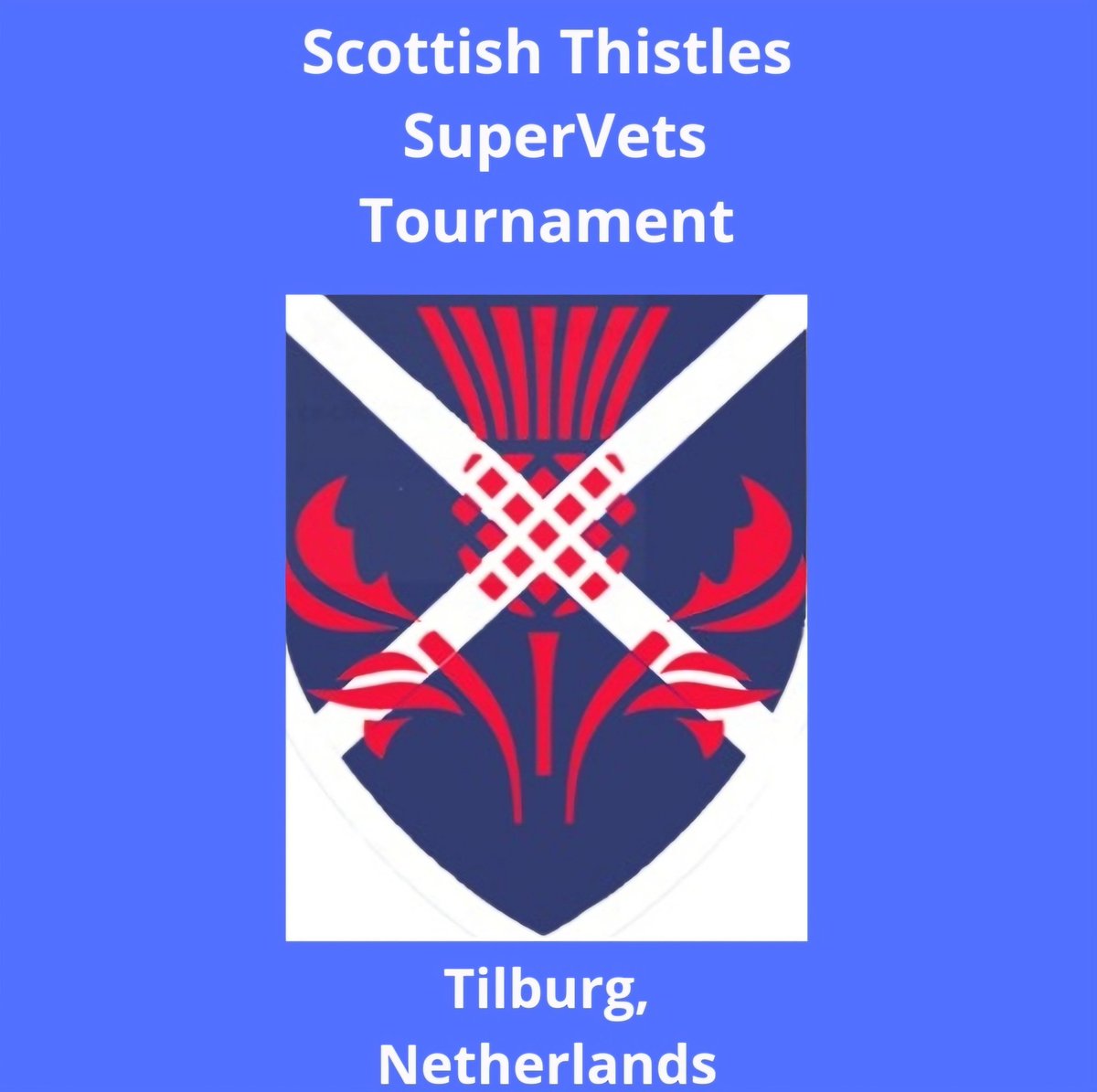 We bid the Scottish Thistles Hockey Club ' Au Revoir' as they travel to the Netherlands to take part in the 7th International Super Veterans Hockey Tournament in Tilburg this weekend.
There are 4 Scottish Thistles teams heading to one of the most popular tournaments in Europe.
