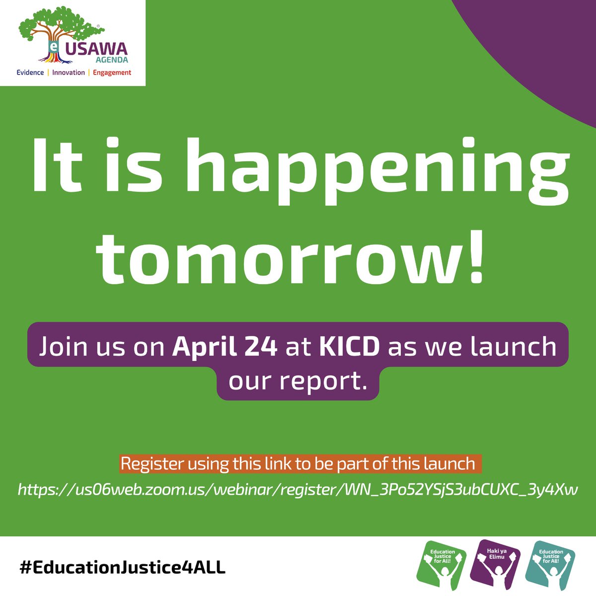 Join us tomorrow at @KICDKenya as we launch our Secondary School Survey 2024. #EducationJustice4ALL @ReliAfrica @ManyasaChebi @ImaginableFut @EchidnaGiving @SDGsKenyaForum @UNICEFKenya