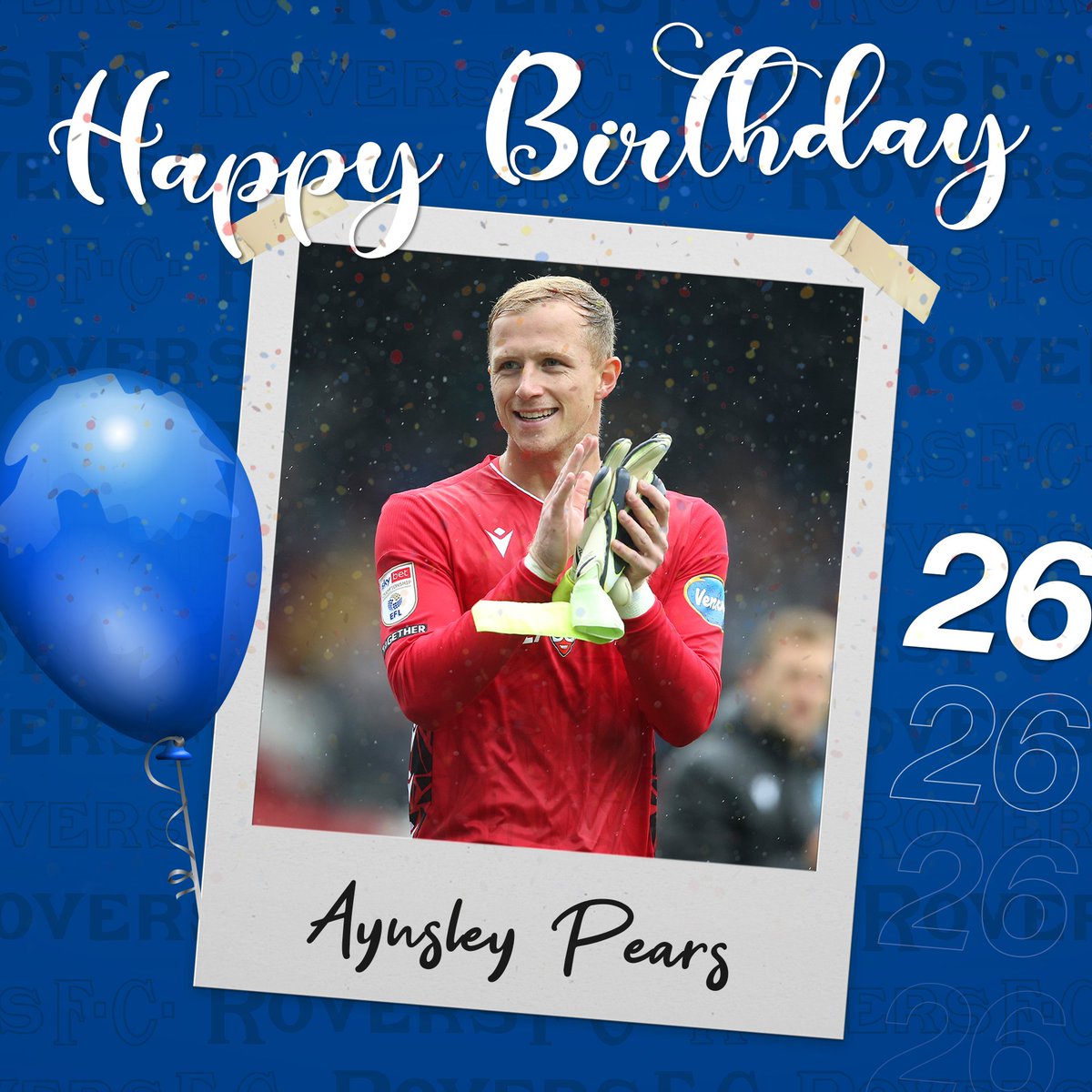 Rovers's tweet photo. 🎂 Happy birthday @aynsley_pears! 🍐

#Rovers 🔵⚪️ https://t.co/pM35U7Wtm1