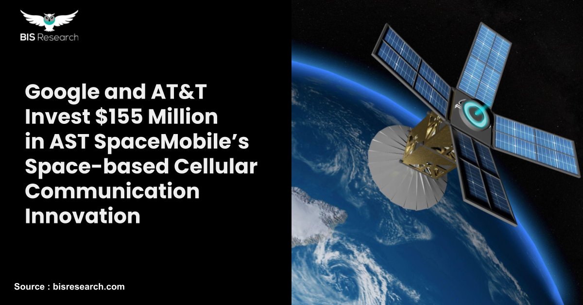 On 18th January 2024, Tech Giants such as Google, AT&T, and Vodafone invested over $155 million in Texas-based AST SpaceMobile. Access details: hubs.ly/Q02rMzbb0 #MarketTrends #Report #deeptech