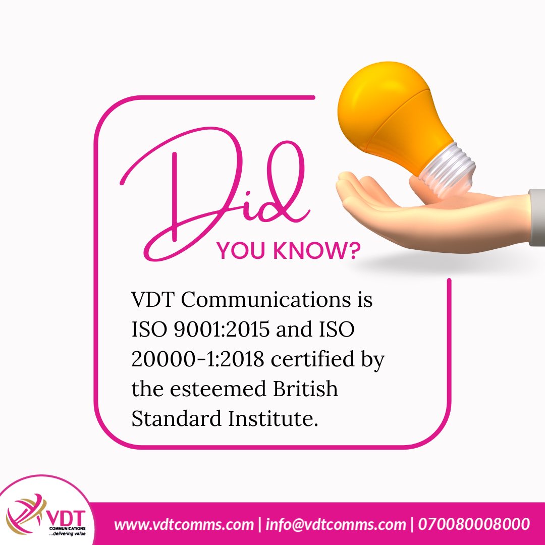 Did you know this about VDT Communications? Let’s know some things you would want to find out about us and we will be sure to let you know. 

#vdtcomms #internetserviceprovider #broadbandinternet #facts