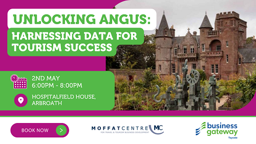 Unlocking Angus: Harnessing Data for Tourism Success. Join Business Gateway on 2 May at Hospitalfield in Arbroath to discover the power of data, delve into insights, innovative strategies & tools designed to enhance your business. Register to attend - bgateway.com/events/unlocki….