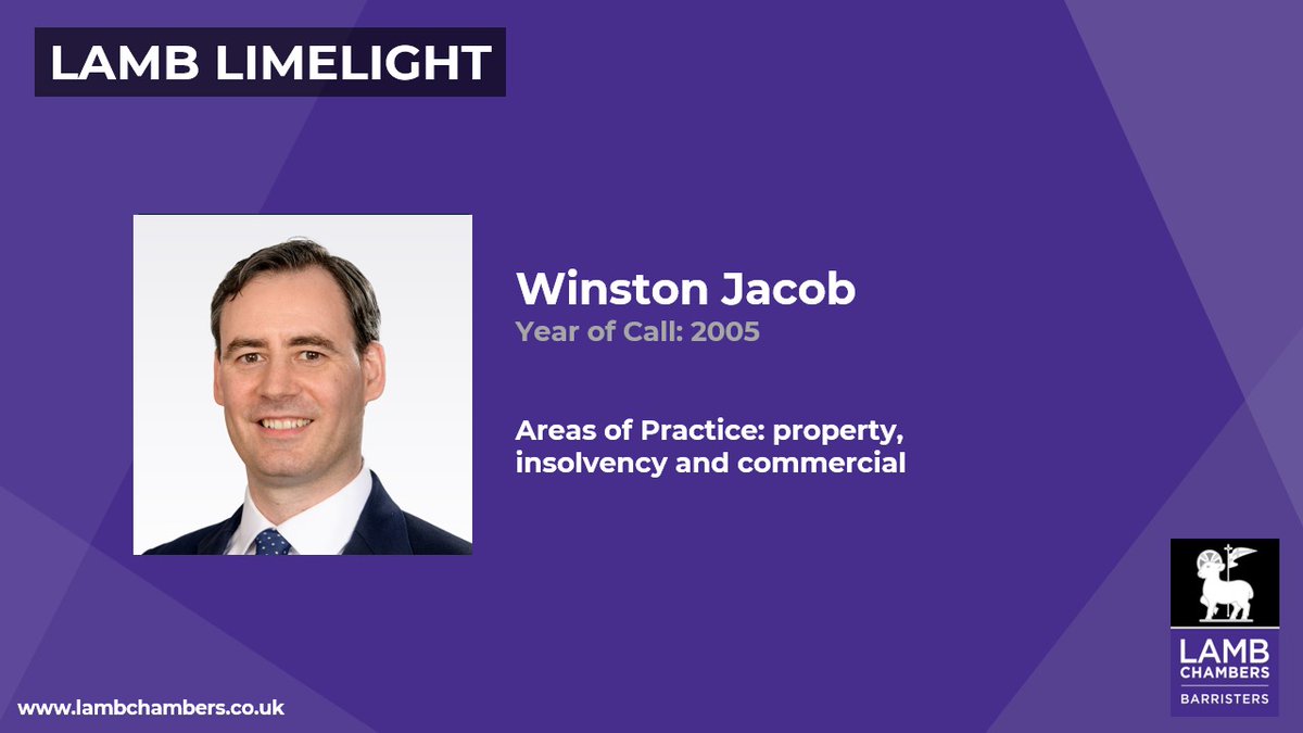 LambChambers's tweet photo. Welcome to the first edition of Lamb Limelight: our weekly spotlight on the people that define Lamb Chambers.

Our first spotlighted barrister of the series is Winston Jacob. Enjoy his Q&amp;A using this link: https://t.co/0MbhQsiR9Q

#LambLimelight #LambChambers #RelationshipsMatter https://t.co/sMCOYlAyDe