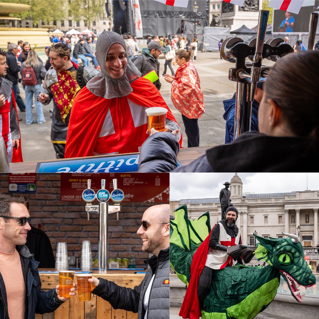 As it’s St George’s Day we want to help you raise a glass to England’s patron saint with a free* pint of Spitfire Lager. We were selling it in London on Sunday at the St George’s Day Festival & there were a few St Georges enjoying a pint! Claim by Friday: snea.me/StGeorgesDay.