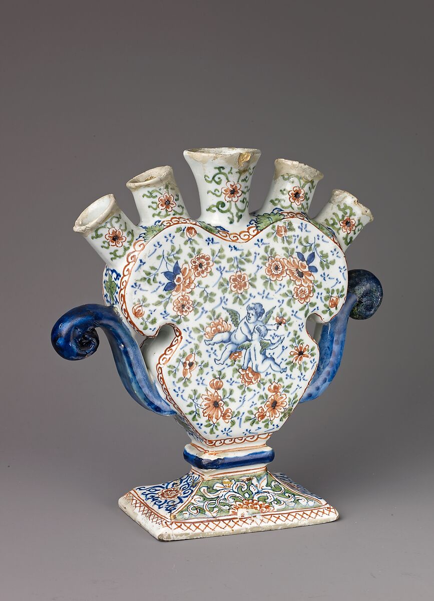 #TulipTuesday #ceramic Tulip Vase Dutch (Delft) ca. 1700–1720