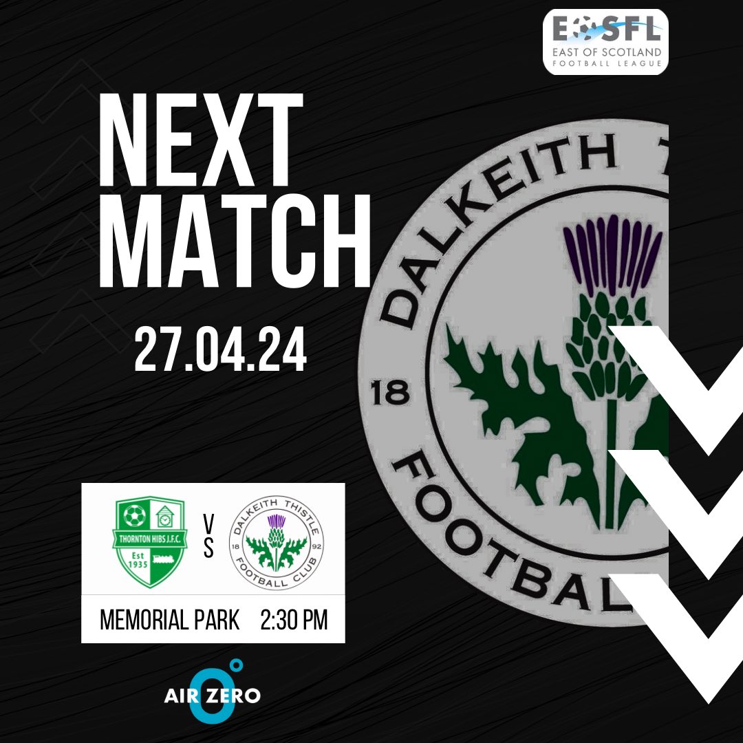 ⚫️⚪️ Next Up: Thornton Hibs The Jags will go to Fife next Saturday to play against Thornton Hibs in the East of Scotland League. Mon The Jags ! ⚫️⚪️ 🆚 Thornton Hibs 🏟️ Memorial Park 📅 27 April 2024 ⏱️ 2:30 pm KO #dalkeith #dalkeiththistle #thejags #monthejags #football