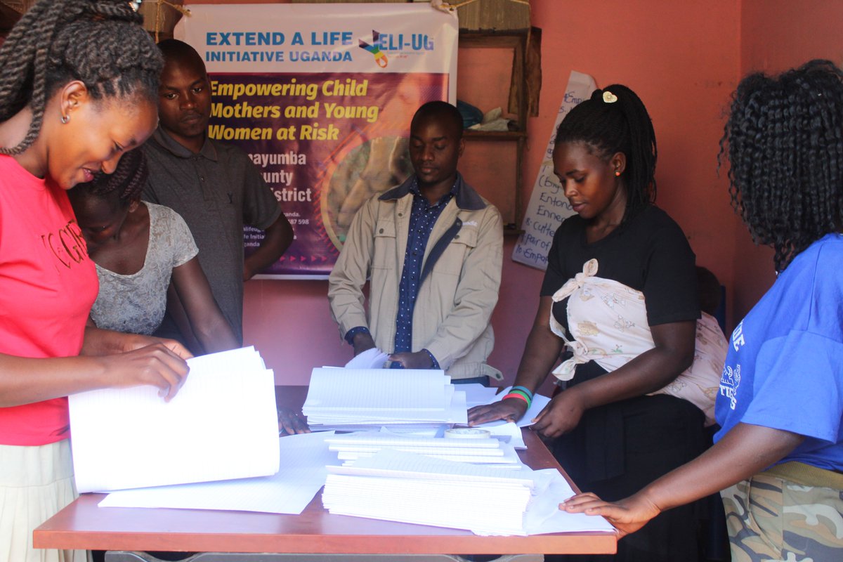 extend_uganda's tweet photo. As we kick off with the "Book Making Social Enterprise" child mothers in Bembe Parish of Namayumba Sub County will be able to produce more book materials for income generation. These targets schools for customized books, super markets and retail shops and other business ventures https://t.co/RsZw1lLGjY