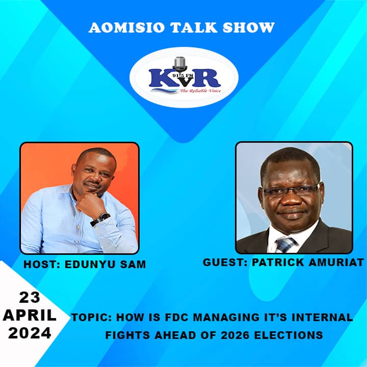 This evening April 23, 2024, from 7:00 PM to 9:00 PM, the FDC President, Eng. Patrick Oboi Amuriat, will be hosted live on Kyoga Veritas Radio (KVR FM) in Soroti City. He will shed light on a number of issues within the party. Please tune in.