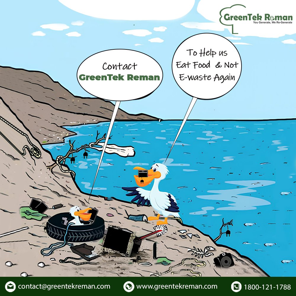 🌏Rethink, reuse, remanufacture with GreenTek Reman and fulfill your EPR regulations.🌏

👉 Click to Know More E-Waste Recycling: bit.ly/3Q7mIGp
👉 Call 📱 +91 11 42333333
👉 Toll Free 📱 1800-121-1788

#ewaste #ewasterecycling #savetheearth #earth #waste #gtr #pollution