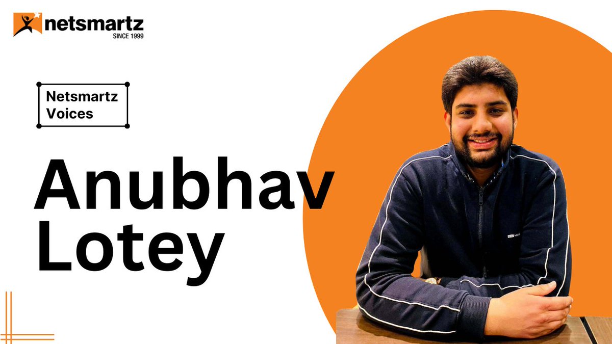 netsmartztweets's tweet photo. Meet the heart and soul of our HR team, Anubhav Lotey!
Tune in as he spills the beans on his journey at Netsmartz!
Watch the video: https://t.co/fzn8ljwwz2
#Netsmartz #Netsmartzvoices #employeeexperience https://t.co/grj97dpbXG