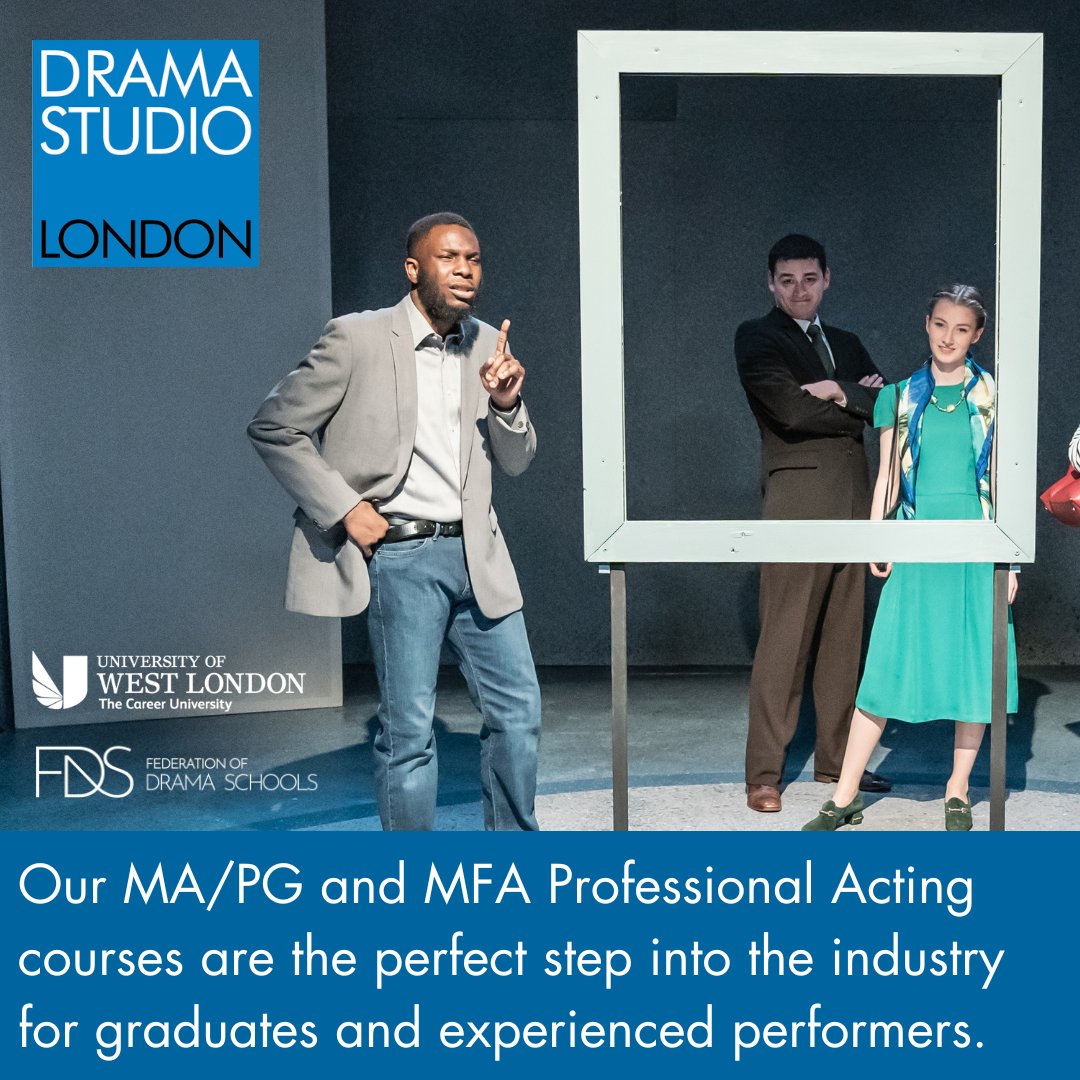 🎬🎤🎧🎭 Our graduates are trained by the profession - for the profession. With one and two year study routes, a post graduate course in acting could be your next step. Apply today for 2024 entry: dramastudiolondon.co.uk/courses/ #ACTORTRAINING #actingtraining #DramaSchool #ActorTraining