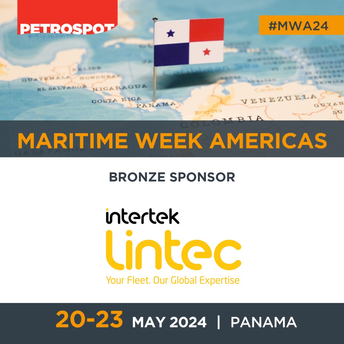 We are delighted to announce Intertek Lintec as Bronze Sponsors for Maritime Week Americas taking place in Panama 20-23 May 2024.

View the programme here ➔ lnkd.in/eBBvR_Vv

Register to attend here ➔ lnkd.in/eZDcj2UB

#MWA24 #Panama #Shipping #Bunkering #maritime