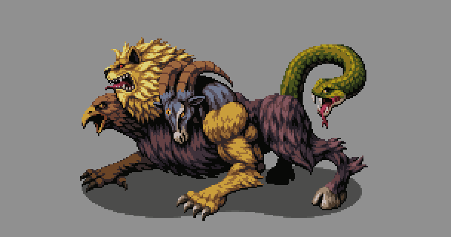 PixelRomi's tweet photo. Chimera from my Golden Axe mockup https://t.co/2mIU6IxutM