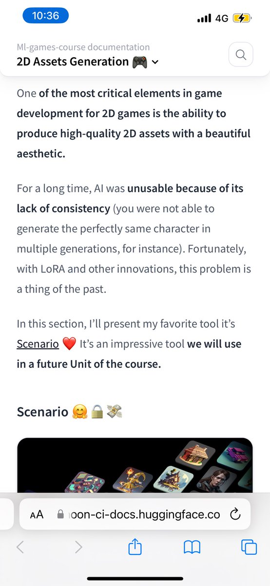 #Scenario featured by #HuggingFace in their “ML for Games” course! 🤗 Check it out - moon-ci-docs.huggingface.co/docs/ml-games-… Thanks, HF team!