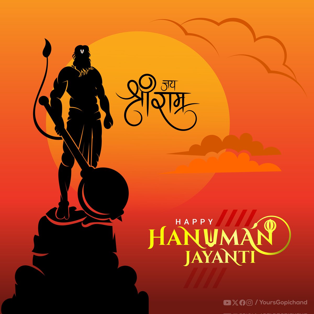 On this auspicious #HanumanJayanti,may you be blessed with unwavering faith, inner peace & victory in all your endeavors.