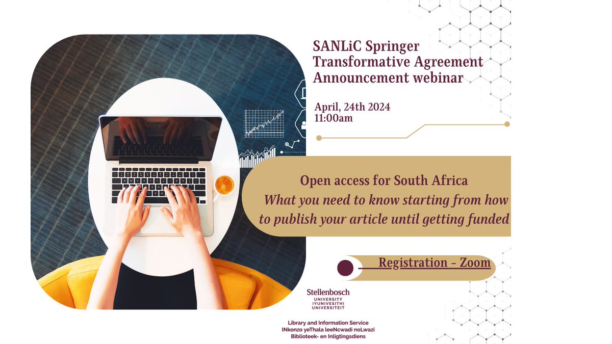 SU_Libraries's tweet image. Join us for a Webinar on Open Access in South Africa! From Publishing to Funding, we've got you covered. Don't miss out!  Register via bit.ly/4b9yzeX #OpenAccessSA #KnowledgeForAll
